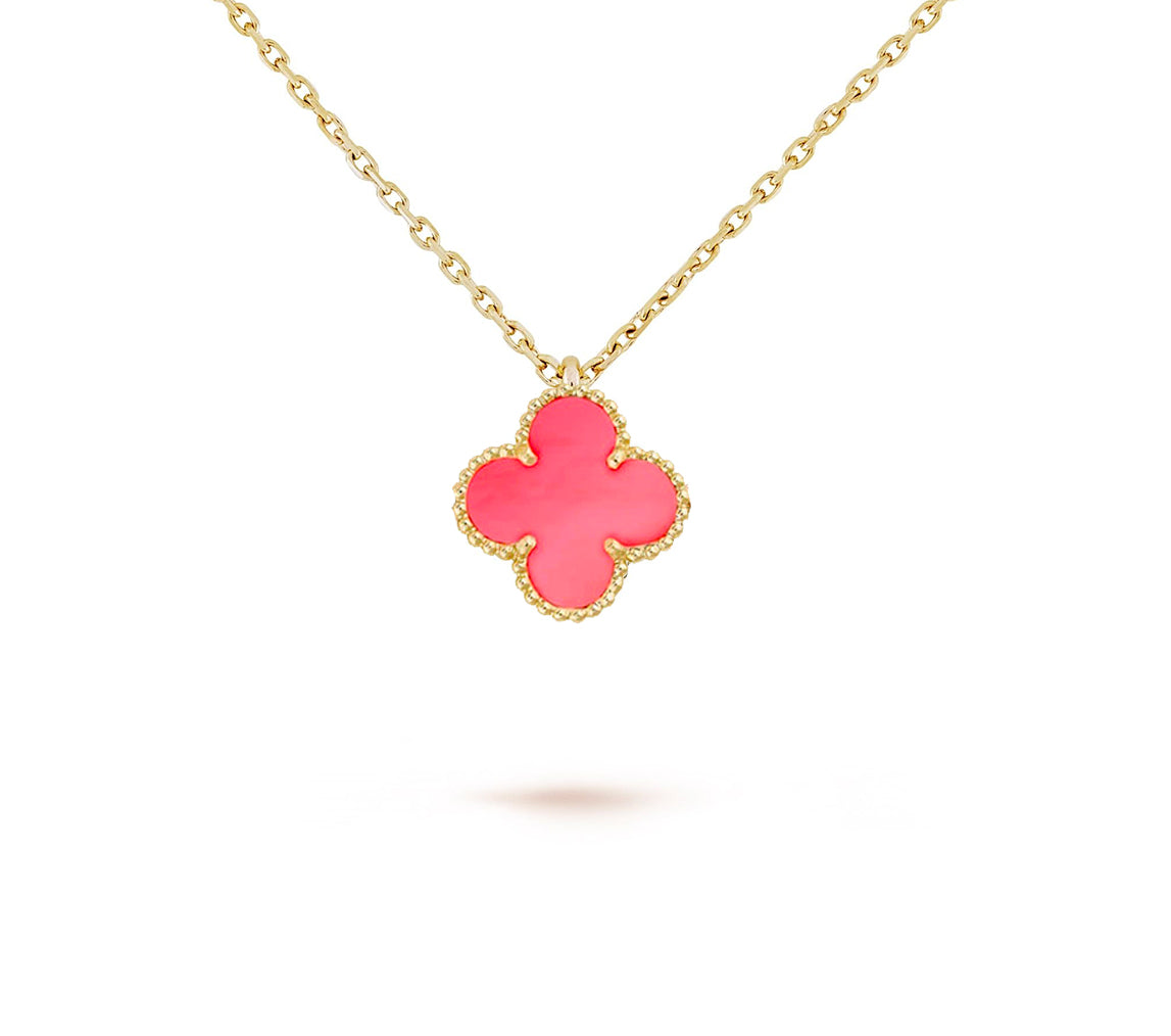 [ORA]CLOVER MINI 9.5MM CARNELIANS NECKLACE COLLECTION
