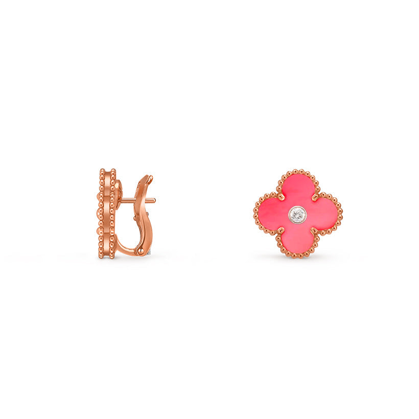 [ORA]CLOVER 15MM MOP DIAMOND EARRINGS COLLECTION