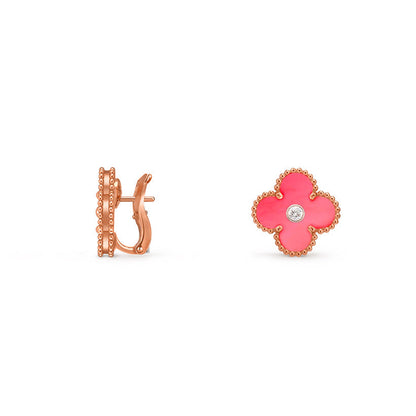 [ORA]CLOVER 15MM MOP DIAMOND EARRINGS COLLECTION