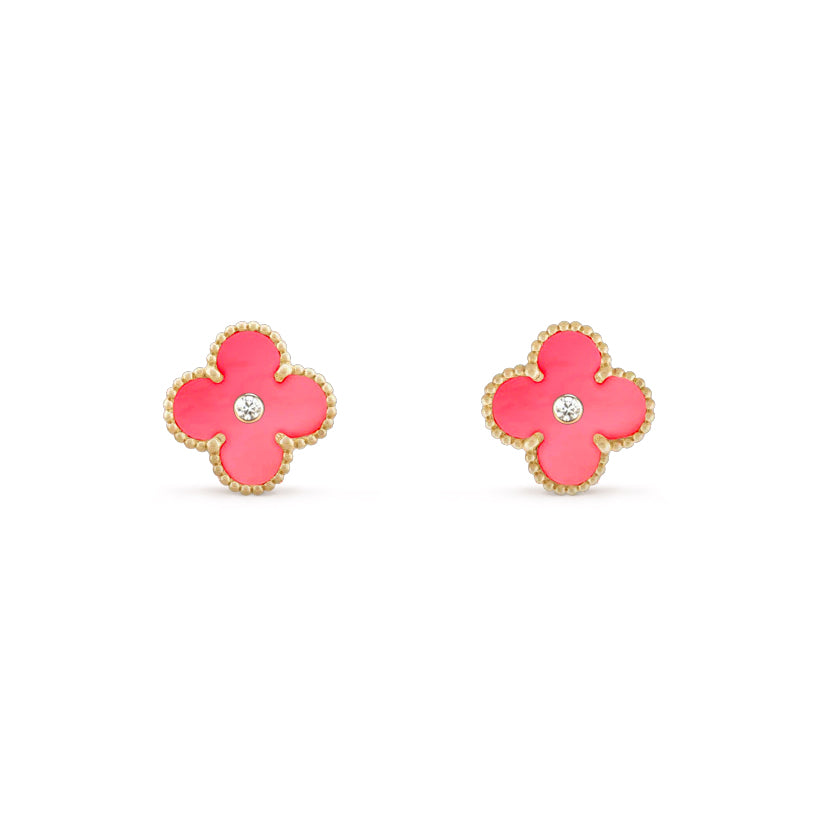 [ORA]CLOVER  15MM DIAMOND EARRINGS COLLECTION
