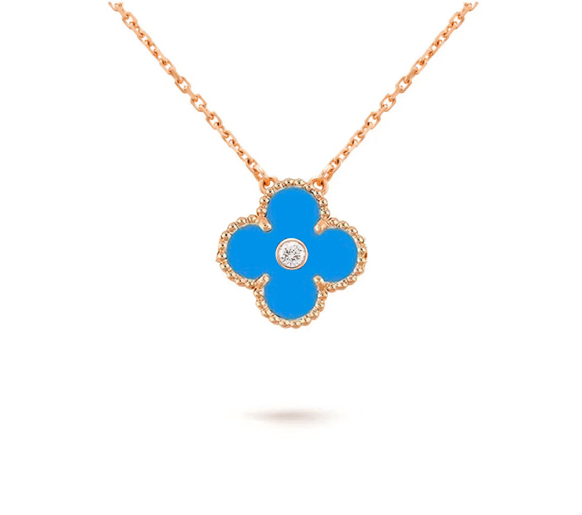 [ORA]CLOVER 15MM DIAMOND SINGLE FLOWER NECKLACE COLLECTION