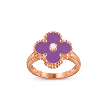 [ORA]CLOVER DIAMOND RING ROSE GOLD COLLECTION