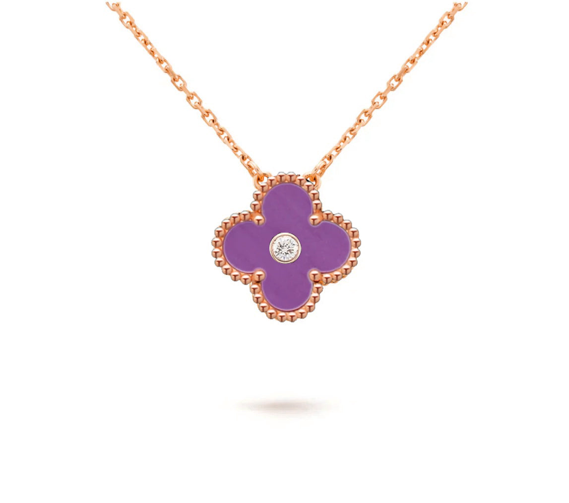 [ORA]CLOVER 15MM DIAMOND SINGLE FLOWER NECKLACE COLLECTION