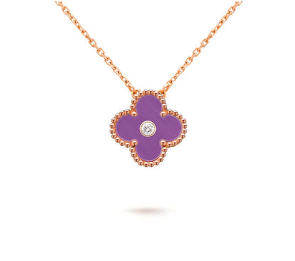 [ORA]CLOVER 15MM DIAMOND SINGLE FLOWER NECKLACE COLLECTION