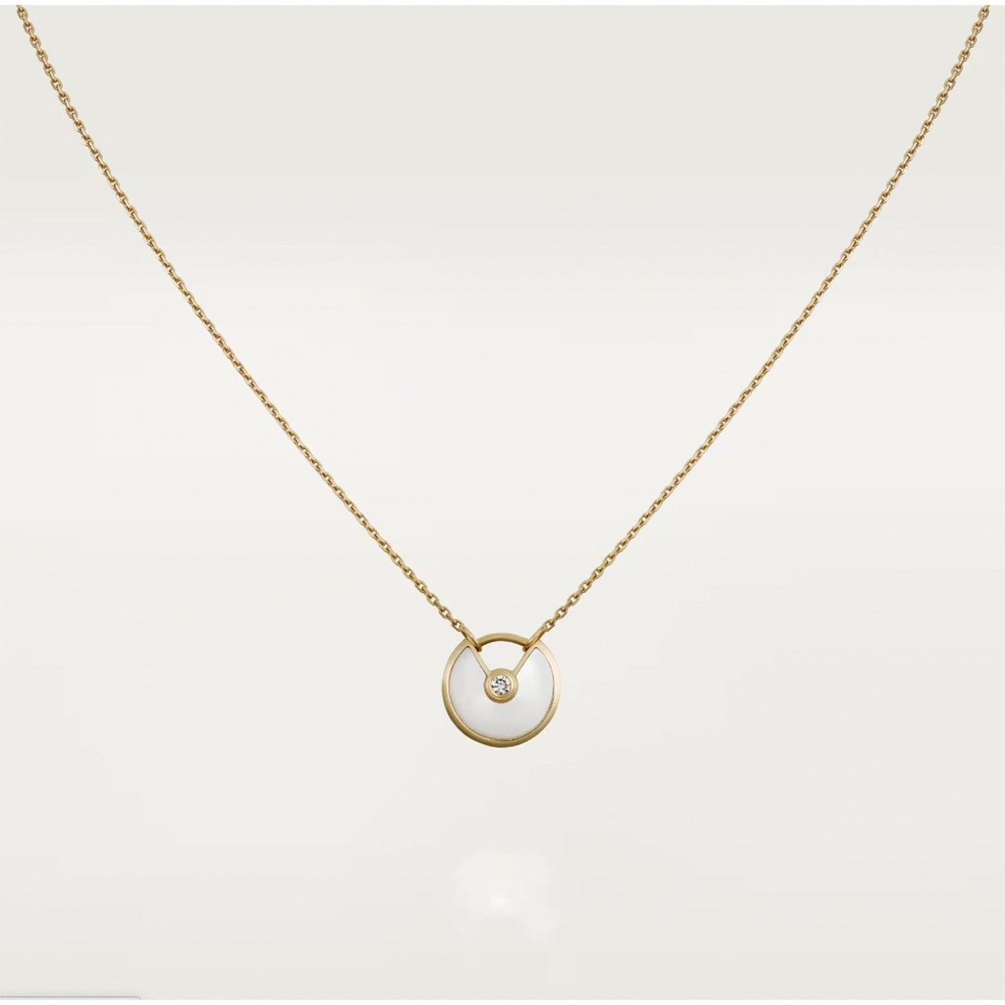 [ORA]AMULETTE ROSE GOLD MOP NECKLACE