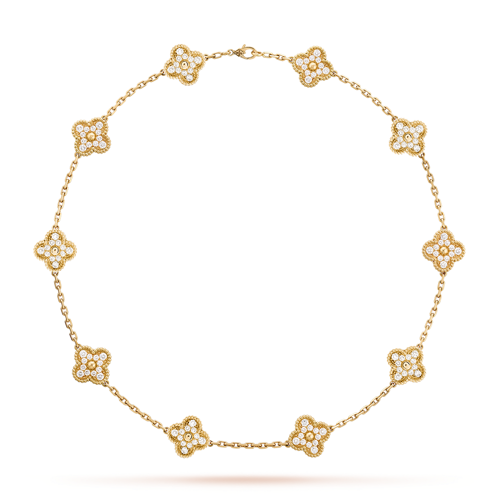 [ORA]CLOVER 10 MOTIFS DIAMOND NECKLACE