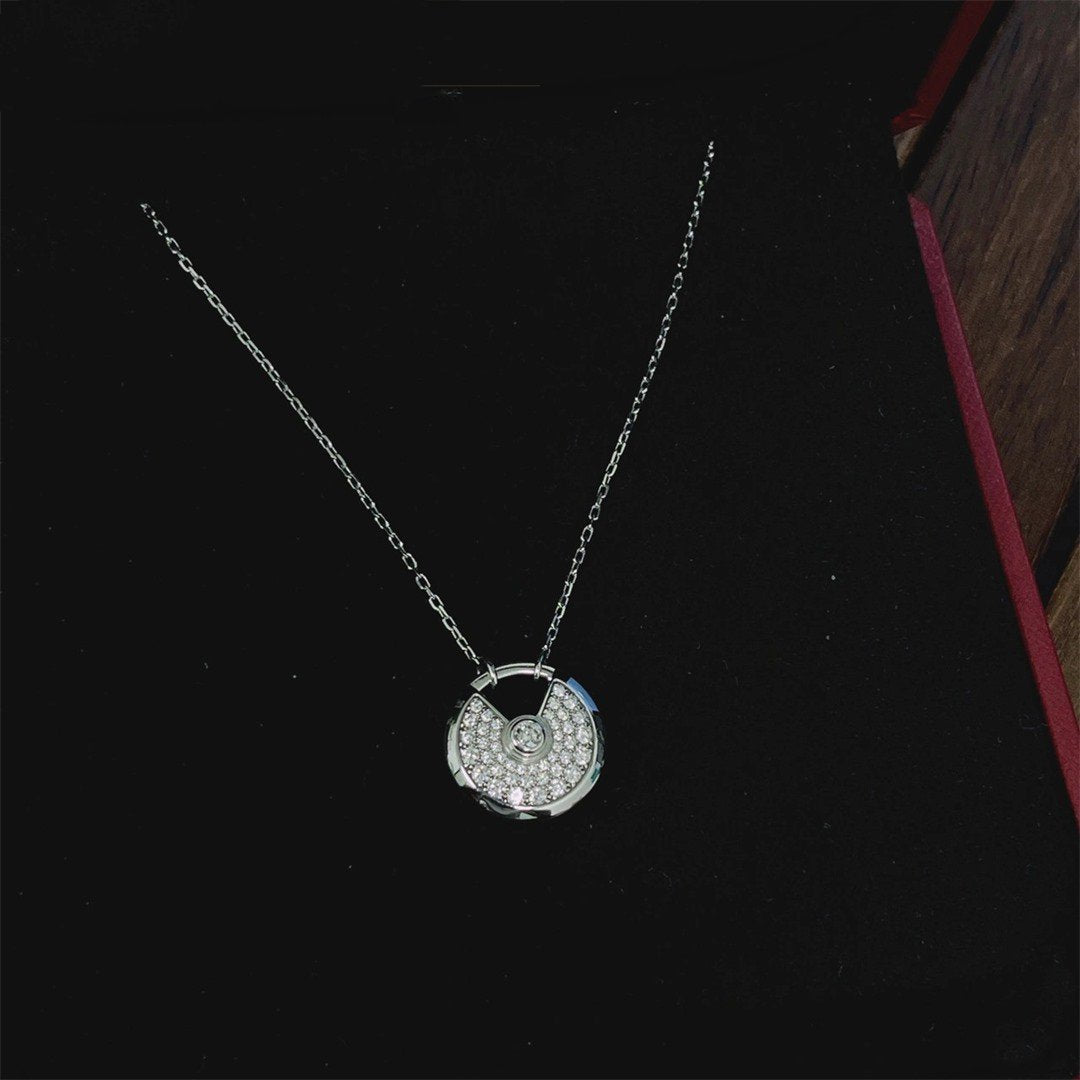 [ORA]AMULETTE SILVER FULL DIAMOND NECKLACE