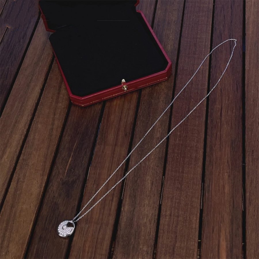 [ORA]AMULETTE SILVER FULL DIAMOND NECKLACE
