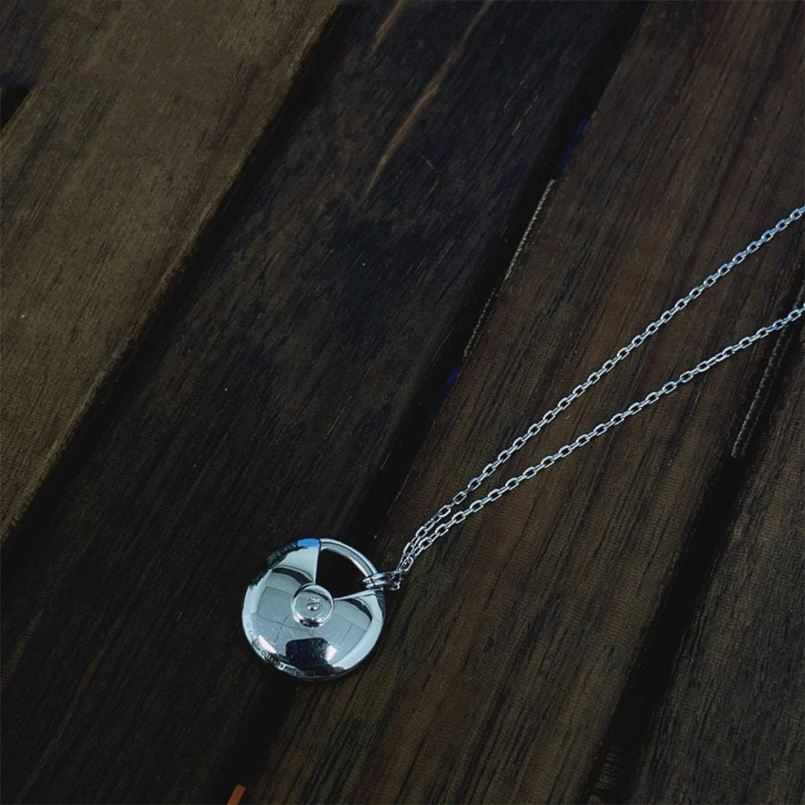 [ORA]AMULETTE SILVER FULL DIAMOND NECKLACE