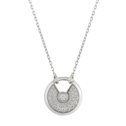 [ORA]AMULETTE SILVER FULL DIAMOND NECKLACE