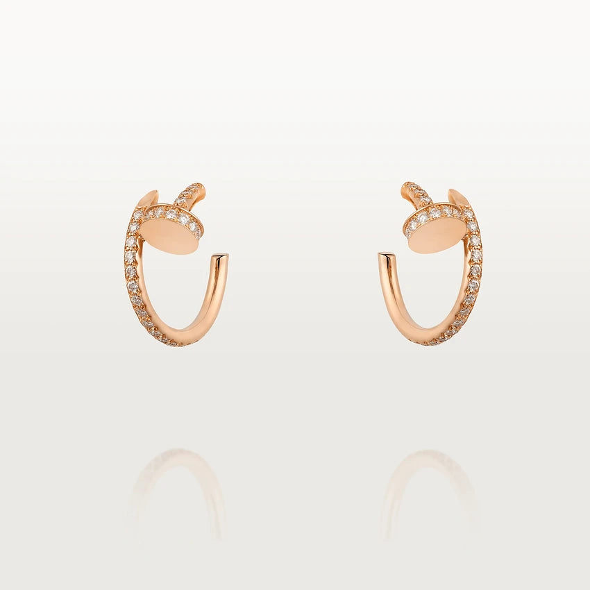 [ORA]JUSTE EARRINGS 12.75MM PINK GOLD DIAMOND