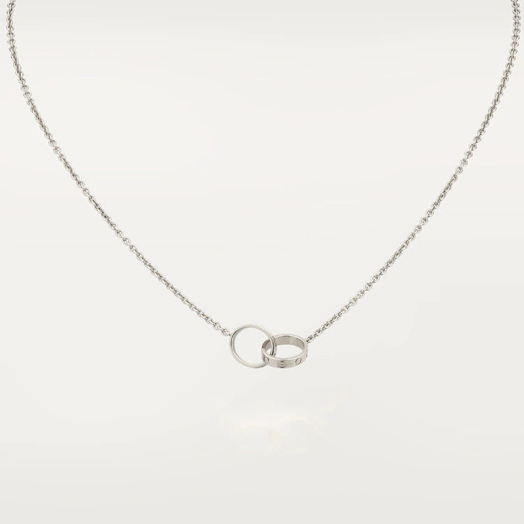 [ORA]LOVE NECKLACE PINK GOLD AND SILVER