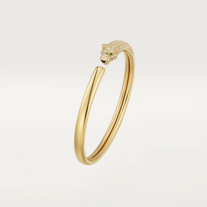 [ORA]PANTHERE GOLD DIAMOND OPEN BRACELET