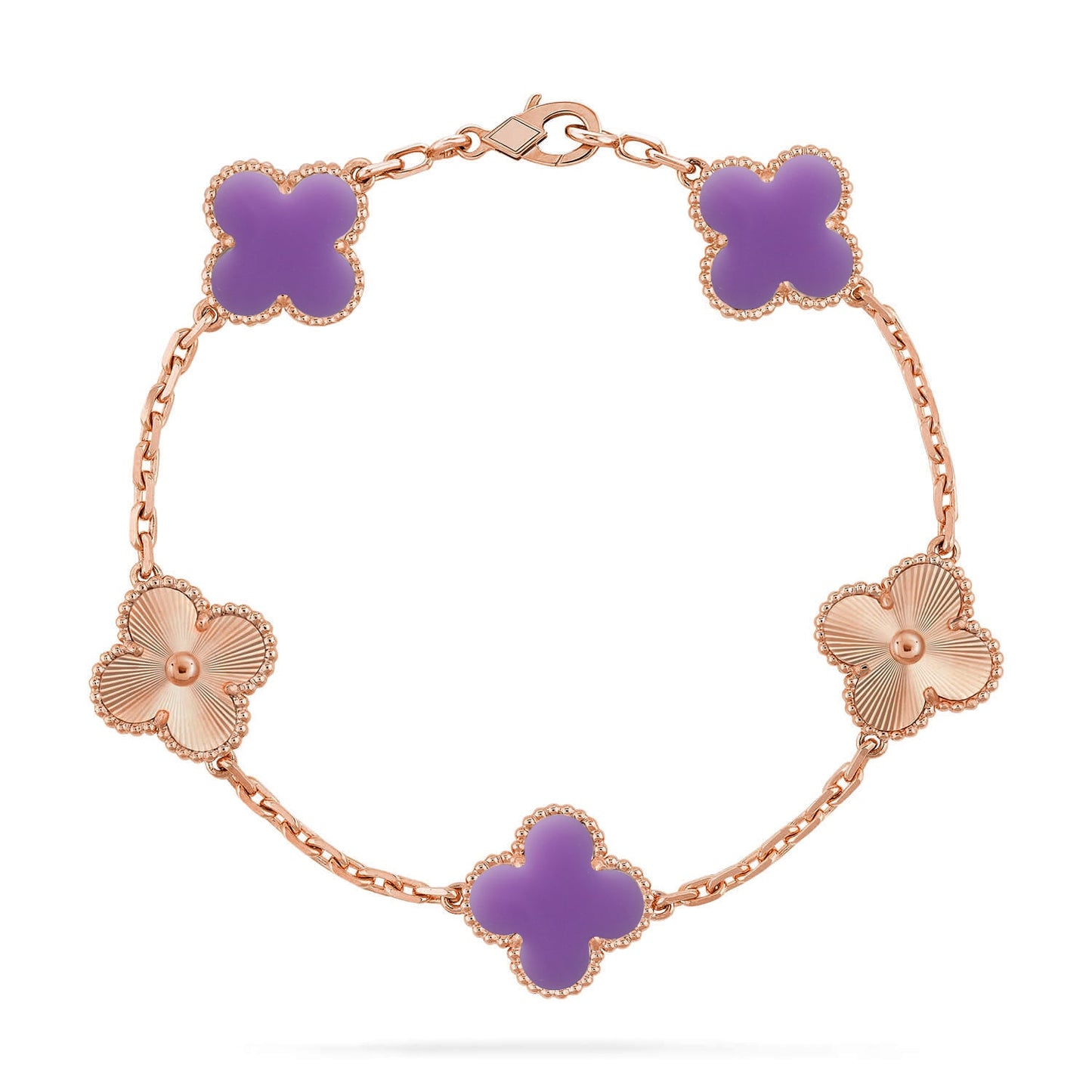 [ORA]CLOVER 5 MOTIF LIGHT PURPLE BRACELET COLLECTION