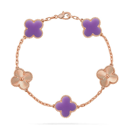 [ORA]CLOVER 5 MOTIF LIGHT PURPLE BRACELET COLLECTION