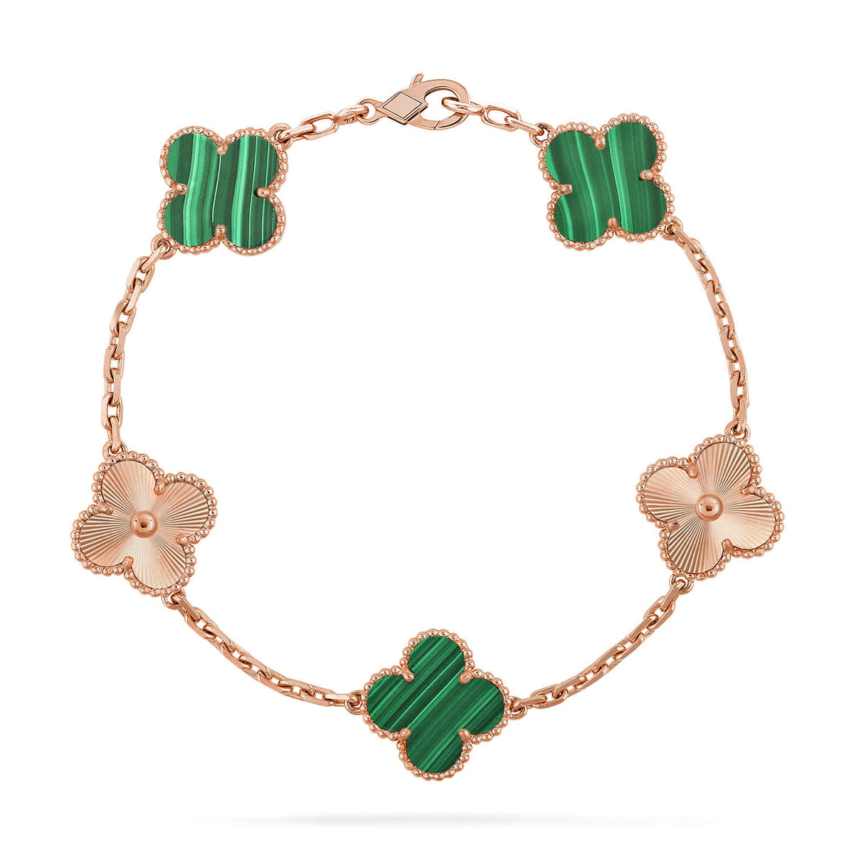 [ORA] CLOVER 5 MOTIF MALACHITE BRACELET COLLECTION