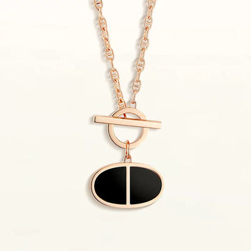 [ORA]CHAINE VERSO BLACK CERAMIC NECKLACE