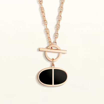 [ORA]CHAINE VERSO BLACK CERAMIC NECKLACE