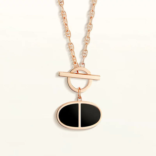 [ORA]CHAINE VERSO BLACK CERAMIC NECKLACE
