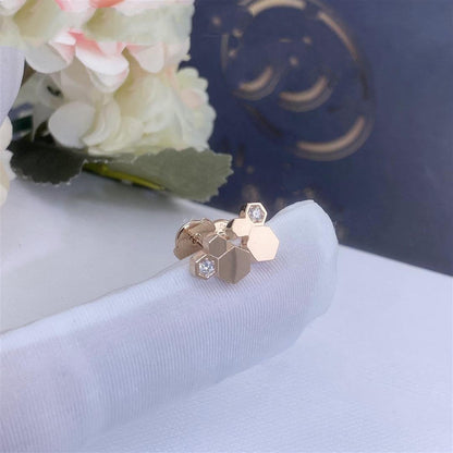 [ORA]BEE LOVE PINK GOLD DIAMOND EARRINGS