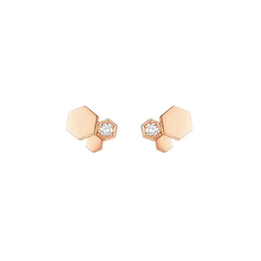 [ORA]BEE LOVE PINK GOLD DIAMOND EARRINGS