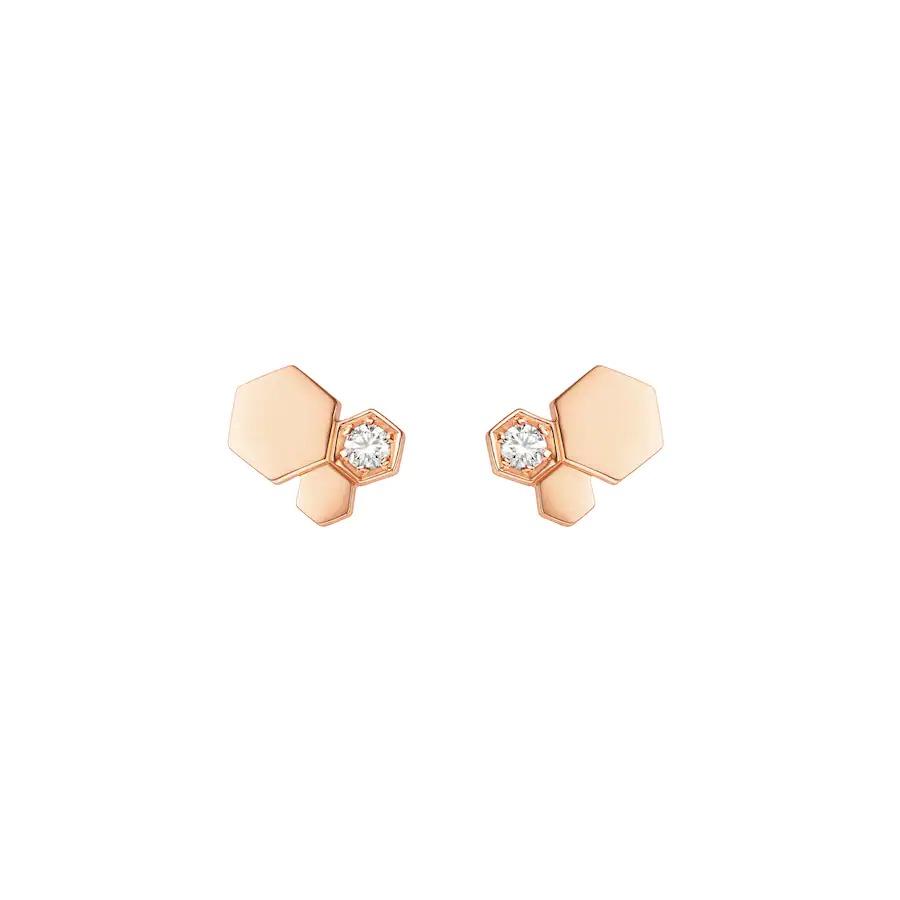 [ORA]BEE LOVE PINK GOLD DIAMOND EARRINGS