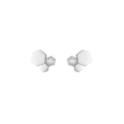 [ORA]BEE LOVE SILVER DIAMOND EARRINGS