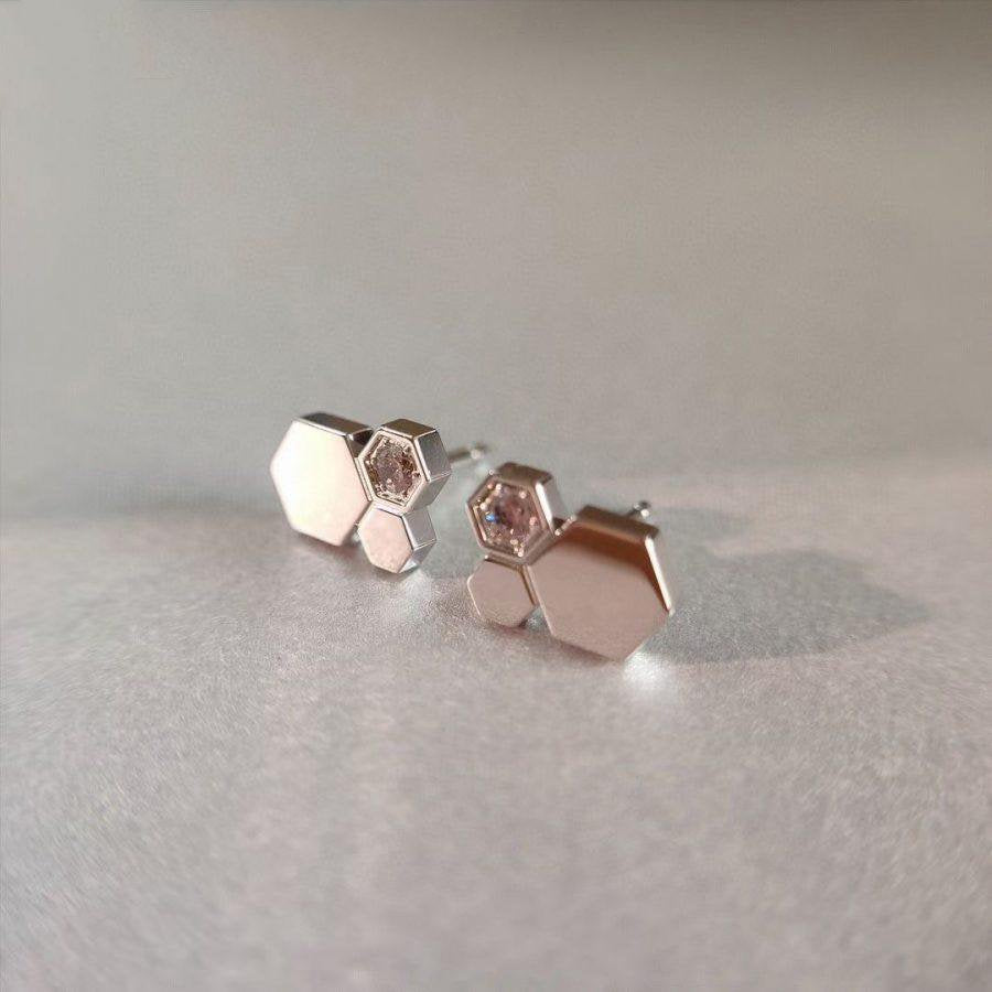 [ORA]BEE LOVE SILVER DIAMOND EARRINGS