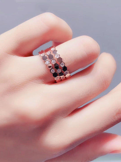 [ORA]BEE LOVE RING PINK GOLD DIAMOND