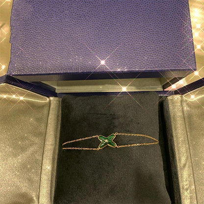 [ORA]JEUX BRACELET MALACHITE PINK GOLD 1 DIAMOND