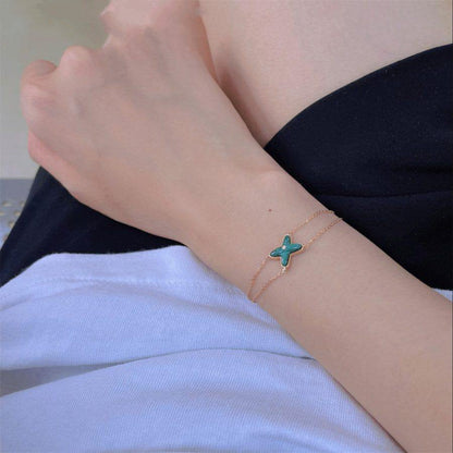 [ORA]JEUX BRACELET MALACHITE PINK GOLD 1 DIAMOND
