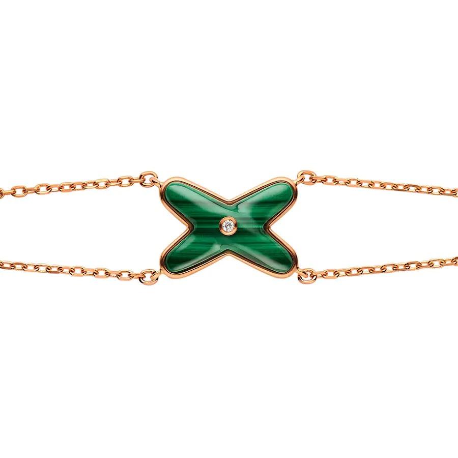 [ORA]JEUX BRACELET MALACHITE PINK GOLD 1 DIAMOND