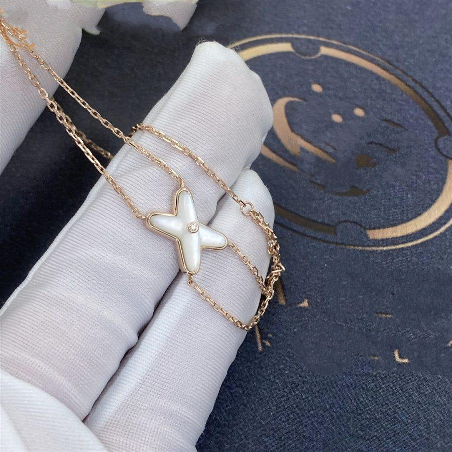 [ORA]JEUX BRACELET WHITE MOP PINK GOLD 1 DIAMOND