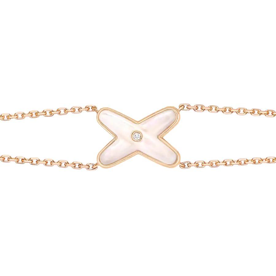 [ORA]JEUX BRACELET WHITE MOP PINK GOLD 1 DIAMOND