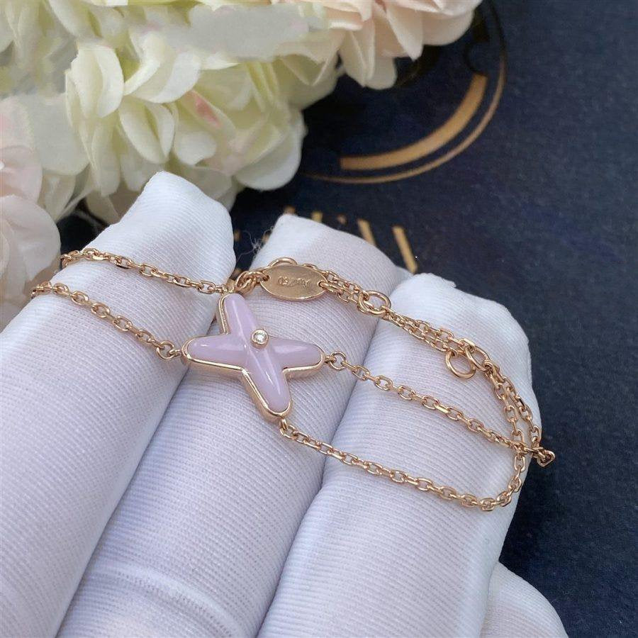 [ORA]JEUX BRACELET PINK MOP PINK GOLD 1 DIAMOND