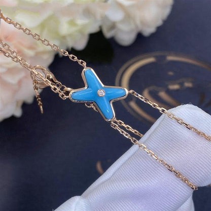 [ORA]JEUX BRACELET TURQUOISE PINK GOLD 1 DIAMOND