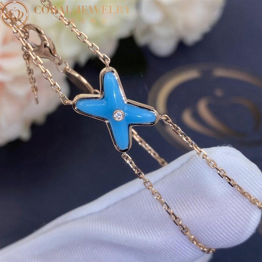 [ORA]JEUX BRACELET TURQUOISE PINK GOLD 1 DIAMOND