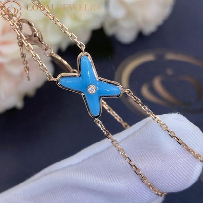 [ORA]JEUX BRACELET TURQUOISE PINK GOLD 1 DIAMOND