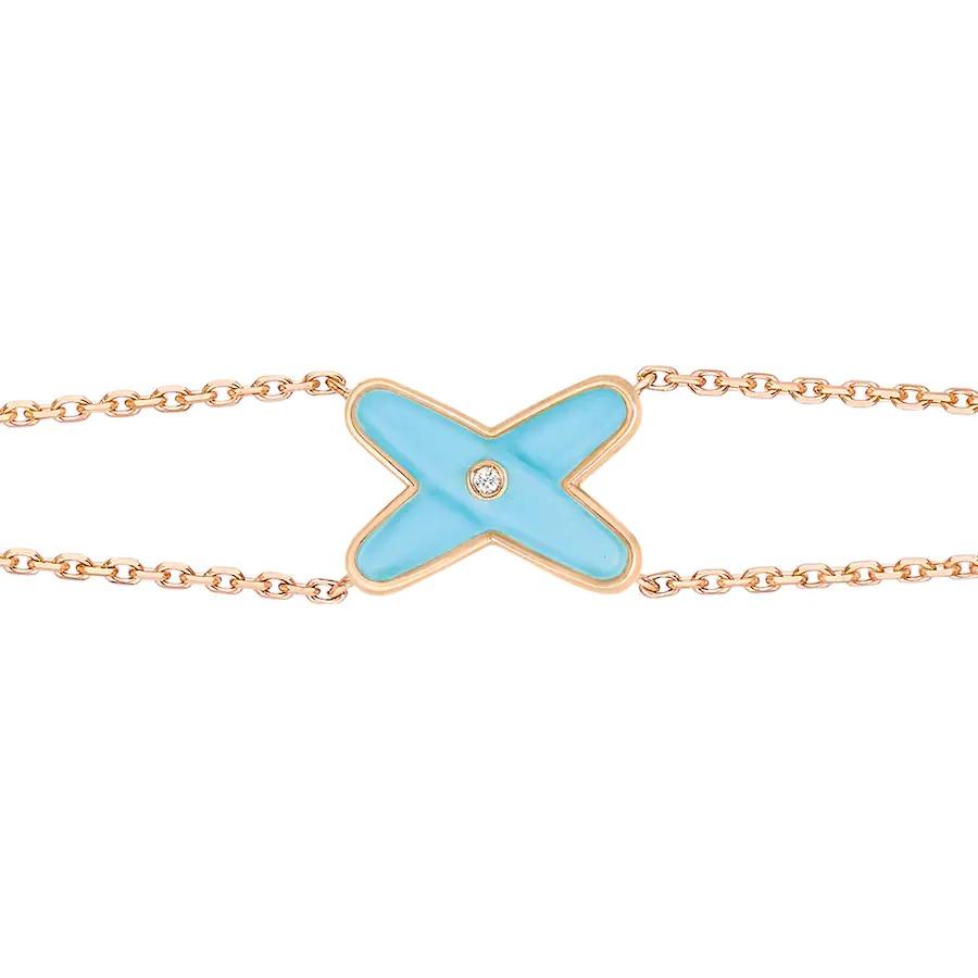 [ORA]JEUX BRACELET TURQUOISE PINK GOLD 1 DIAMOND