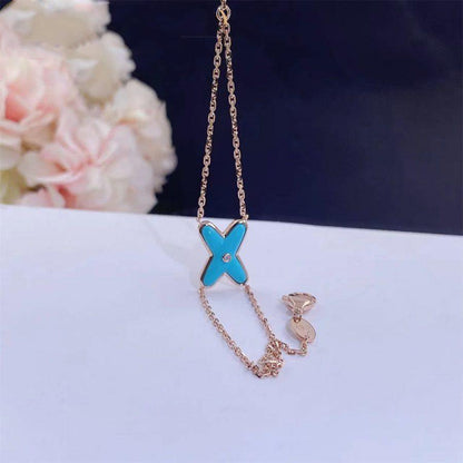 [ORA]JEUX BRACELET TURQUOISE PINK GOLD 1 DIAMOND