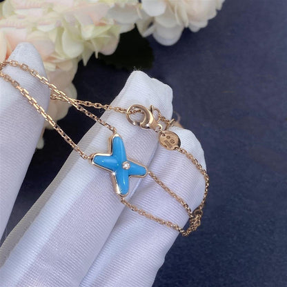 [ORA]JEUX BRACELET TURQUOISE PINK GOLD 1 DIAMOND