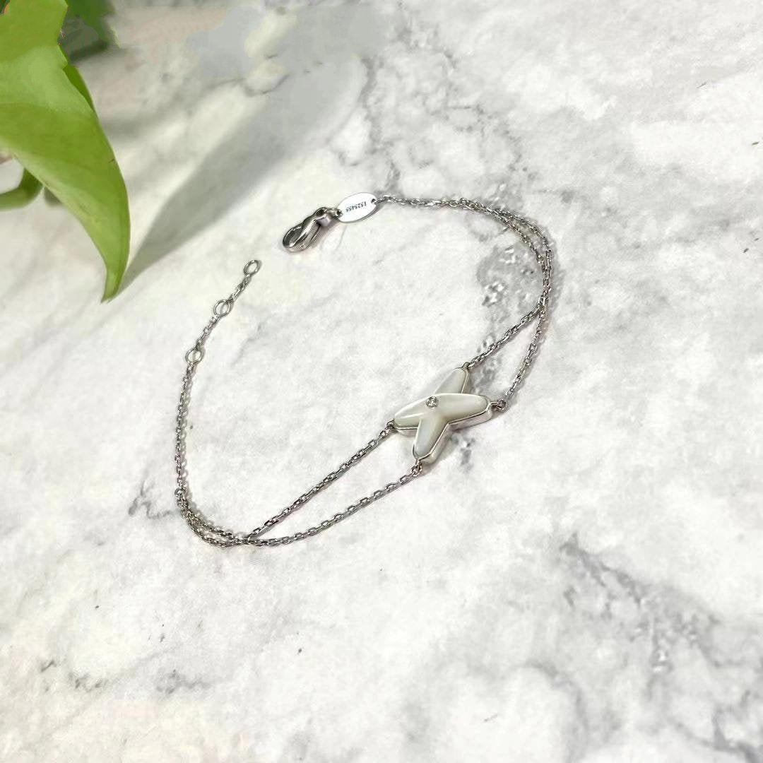 [ORA]JEUX BRACELET WHITE MOP SILVER 1 DIAMOND