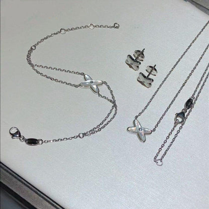 [ORA]JEUX BRACELET WHITE MOP SILVER 1 DIAMOND