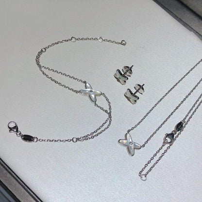 [ORA]JEUX BRACELET WHITE MOP SILVER 1 DIAMOND