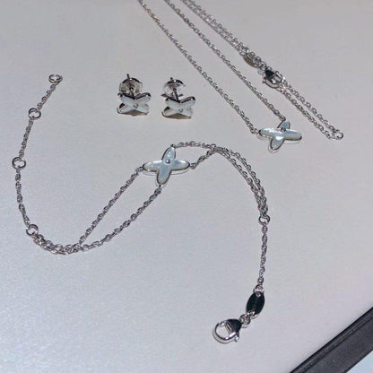 [ORA]JEUX BRACELET WHITE MOP SILVER 1 DIAMOND