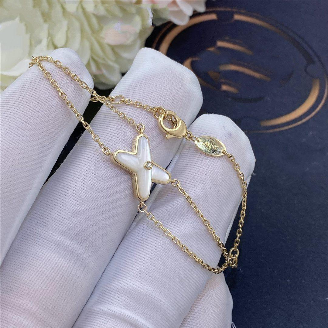 [ORA]JEUX BRACELET WHITE MOP GOLD 1 DIAMOND