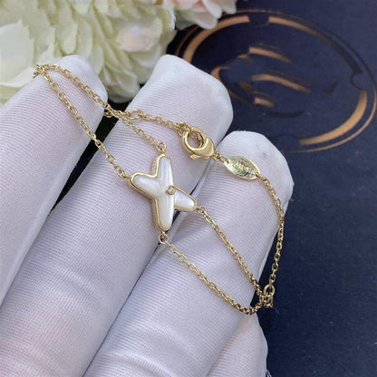 [ORA]JEUX BRACELET WHITE MOP GOLD 1 DIAMOND