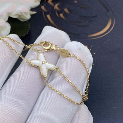[ORA]JEUX BRACELET WHITE MOP GOLD 1 DIAMOND