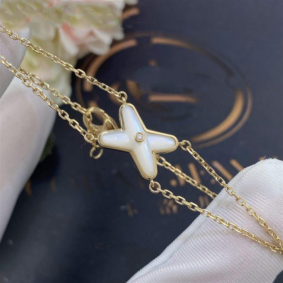 [ORA]JEUX BRACELET WHITE MOP GOLD 1 DIAMOND