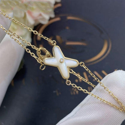 [ORA]JEUX BRACELET WHITE MOP GOLD 1 DIAMOND